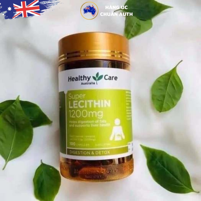 Mầm đậu nành Úc Healthy Care Super Lecithin 1200mg 100 viên