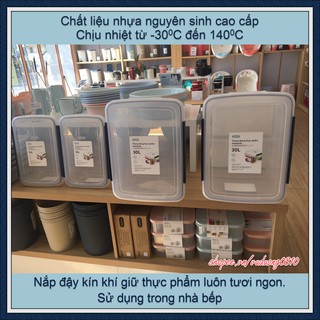 Set 02 Thùng Đựng Thực Phẩm Inochi 10L-18L - nắp đậy kín khí giữ thực phẩm luôn tươi ngon