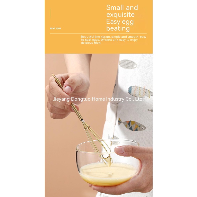 Dụng Cụ Đánh Trứng Mini Cầm Tay Bằng Thép Không Gỉ