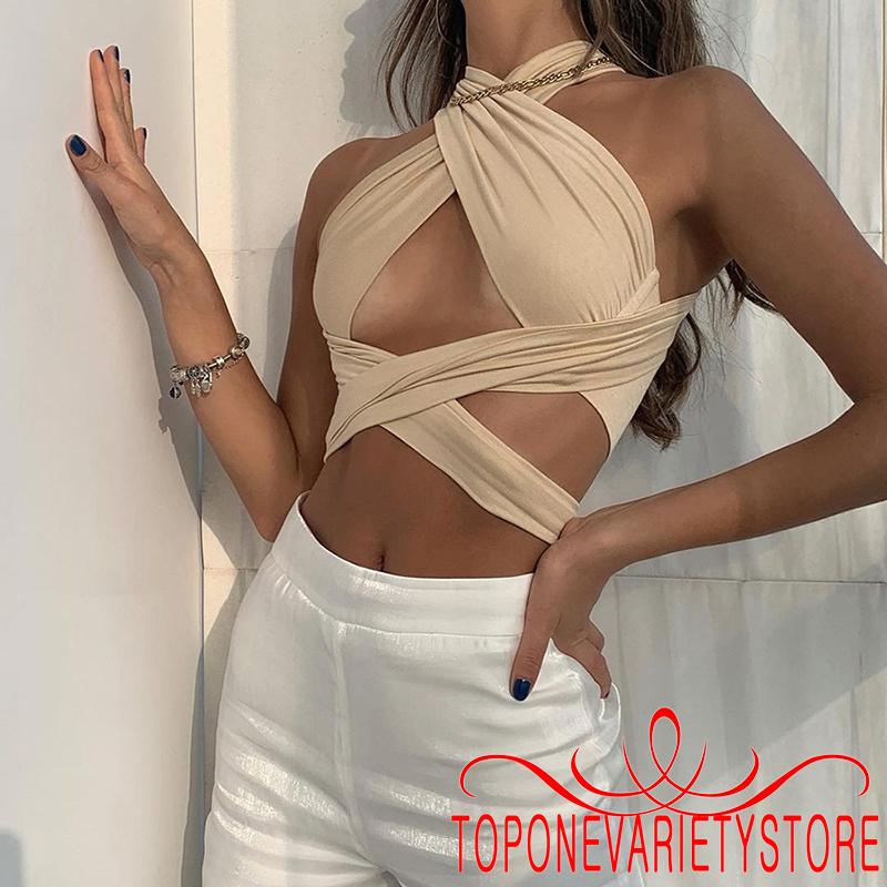 Áo Dây Nữ Cộc Tay Hở Lưng Quyến Rũ