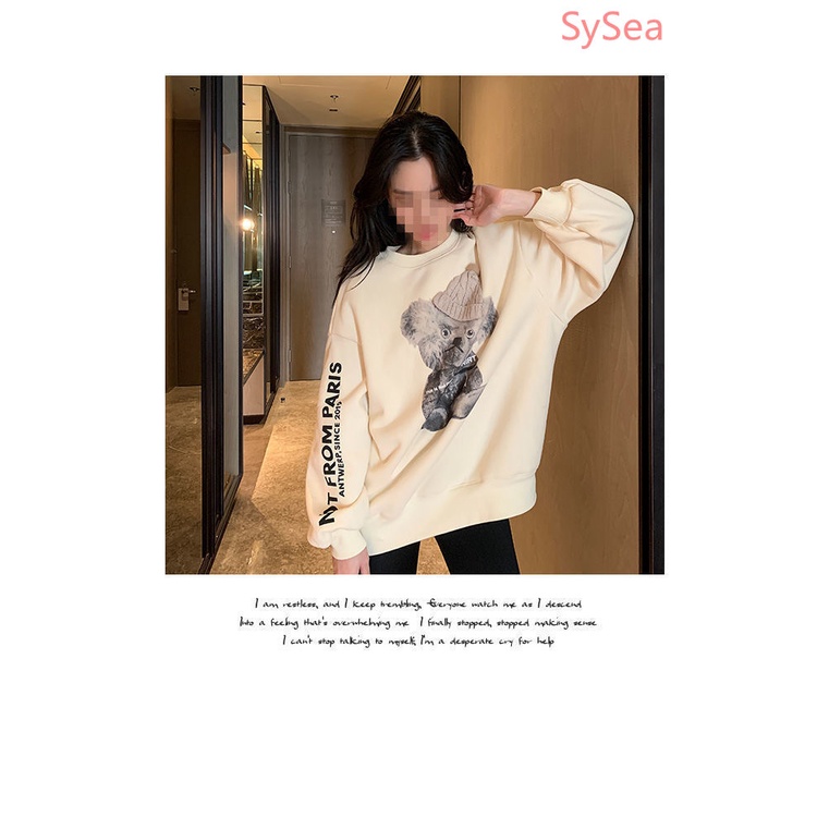 Áo sweater dáng rộng phong cách Hàn Quốc thời trang mùa thu cho nữ