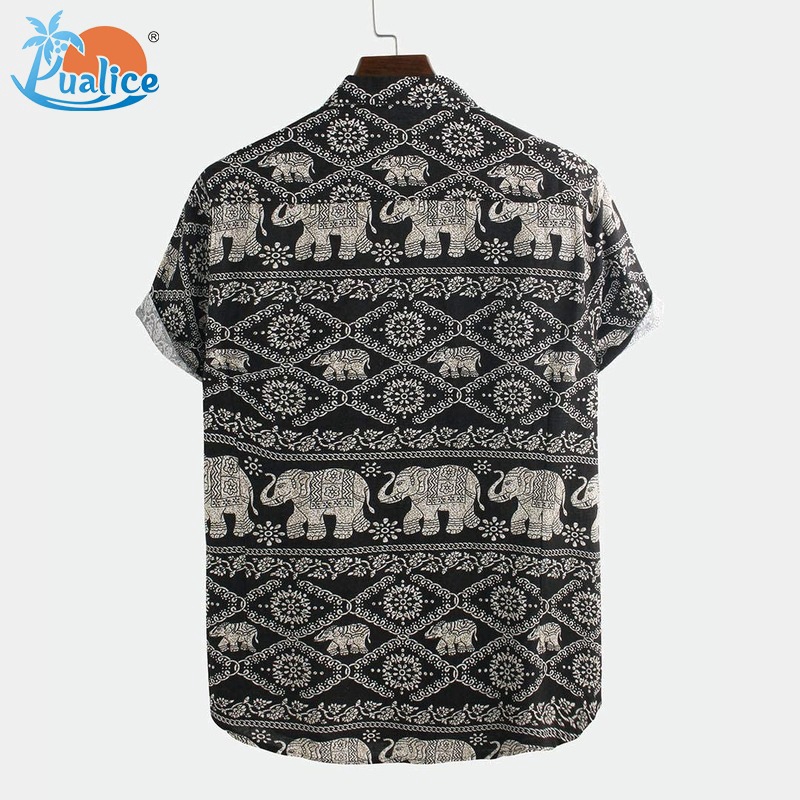 Men's Floral Short Sleeve Casual Shirt Slim Fit | BigBuy360 - bigbuy360.vn