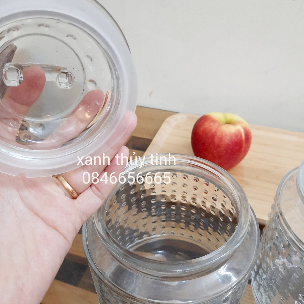 Hũ thủy tinh chấm bi mã HD2015-3 dung tích 700ml