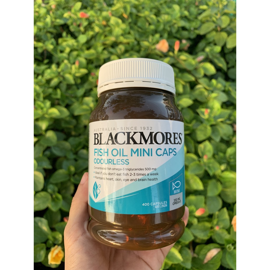 Odourless Fish Oil 1000mg Blackmores Úc, bổ sung omega 3 tốt cho mắt, tim, não
