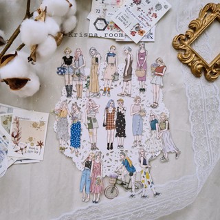 Krisna.room ♡ Set sticker cô gái Pion 15 hình xinh xắn