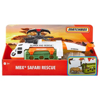 Mô hình trực thăng cứu hộ tê giác Matchbox MBX Safari Rescue MHH70
