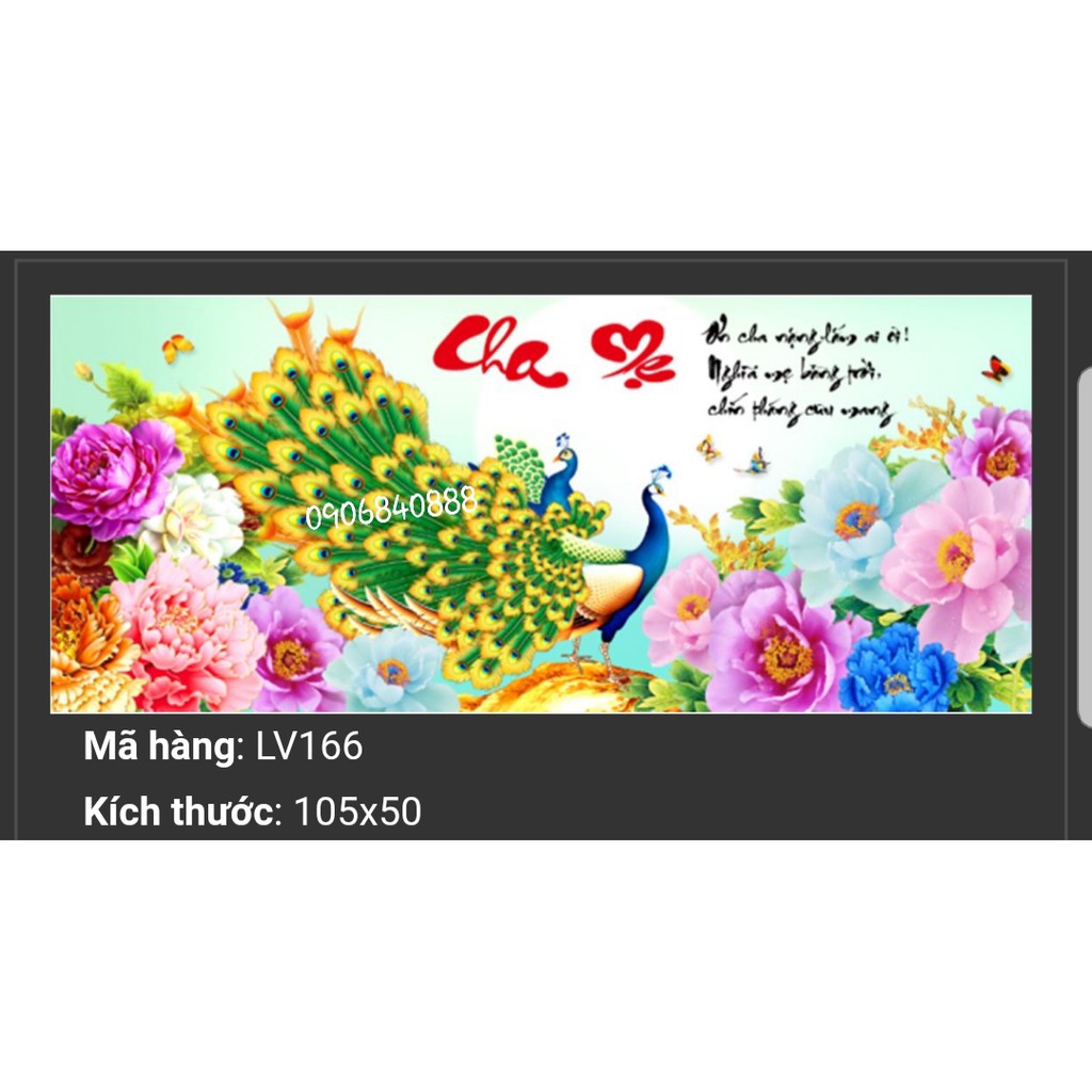 Tranh đính đá Cha mẹ LV166