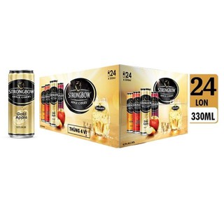 Nước táo lên men Strongbow hoa Elder lon 330ml