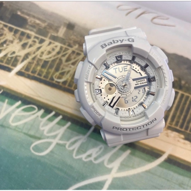 Đồng hồ nữ Casio Baby-G BA-110 Trắng - Thiết kế ôm sát cổ tay - Bảo hành 12 tháng