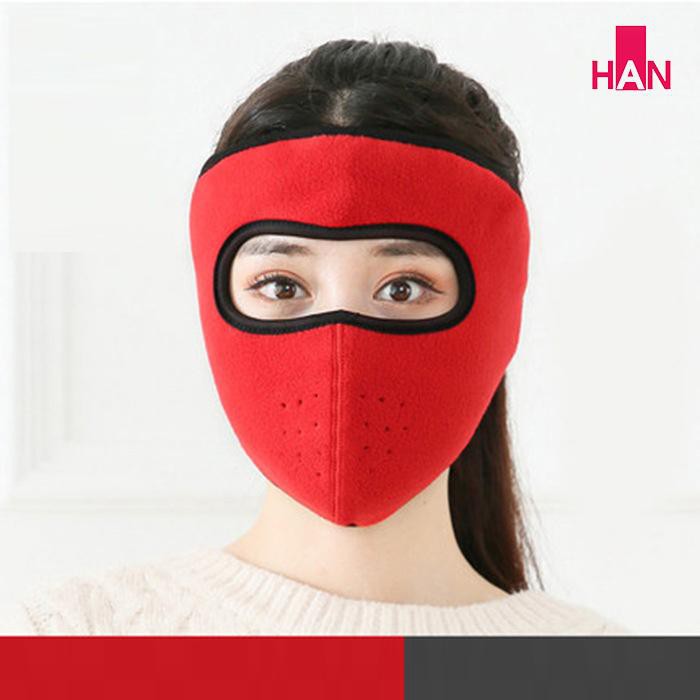 Khẩu trang ninja lót nỉ che kín tai dán sau gáy mùa thu đông chống gió lạnh - khau trang ninja ni che tai dan gay