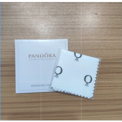 Bộ Hộp Đựng Trang Sức Hạt Charm Vòng Tay Và Vòng cổ + Túi Đựng Thẻ Bằng Vải Màu Bạc Pandora