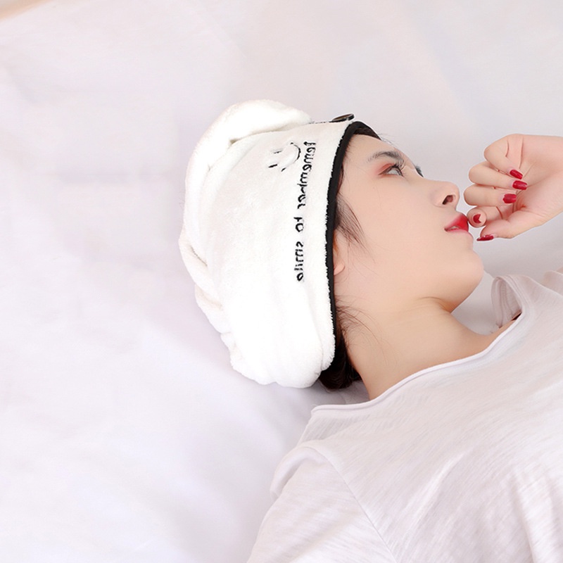 Khăn quấn ủ tóc nhanh khô chất liệu cotton mềm mại thấm hút siêu nhanh