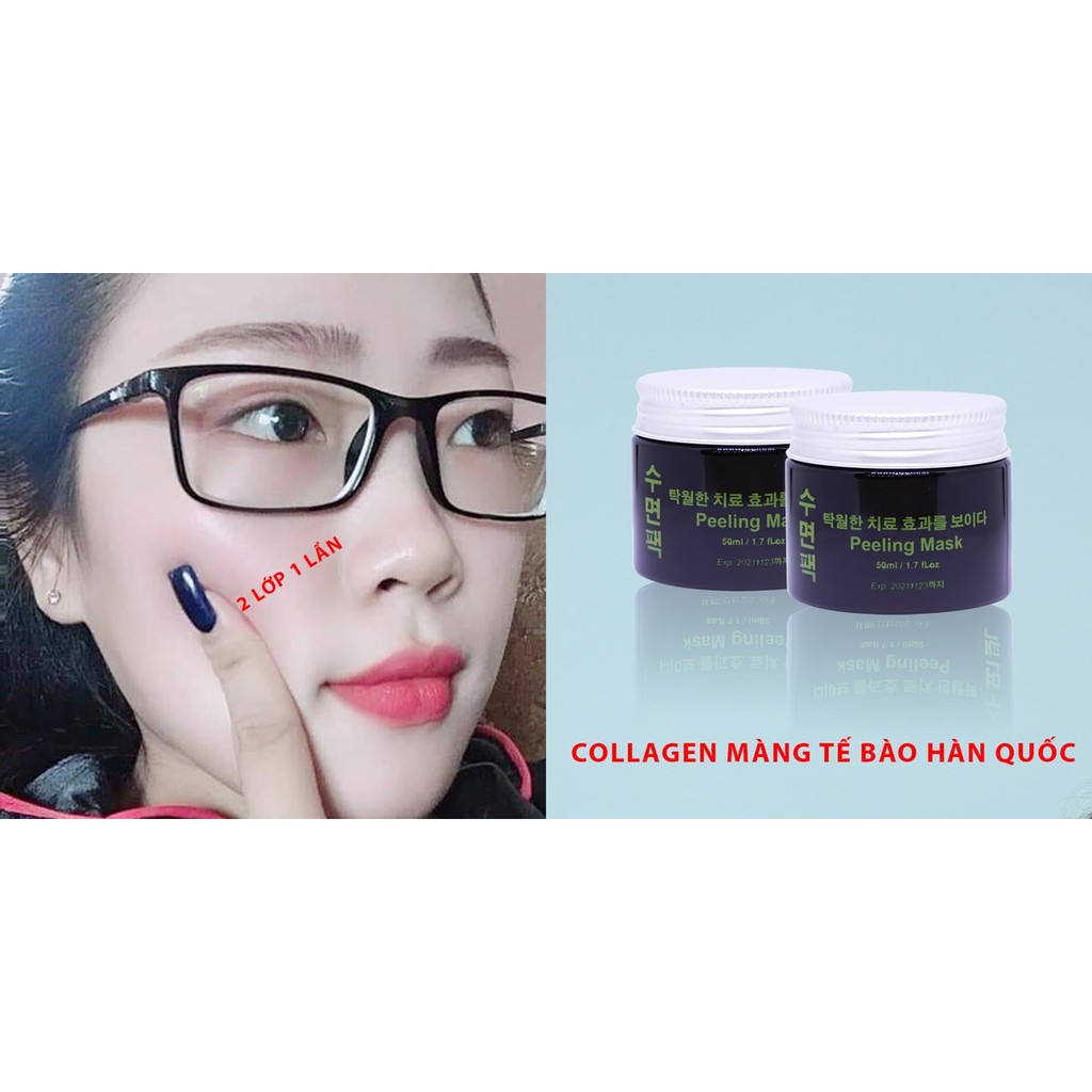 màng tế bào collagen peeling mask hút melanin, mụn, thâm,nám, tàn nhang