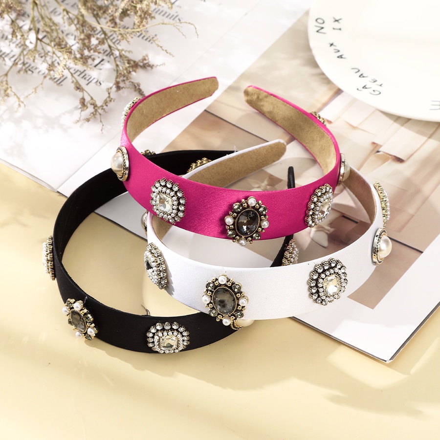 Băng Đô Cài Tóc Đính Đá Và Ngọc Trai Nhân Tạo Xinh Xắn Cho Nữ