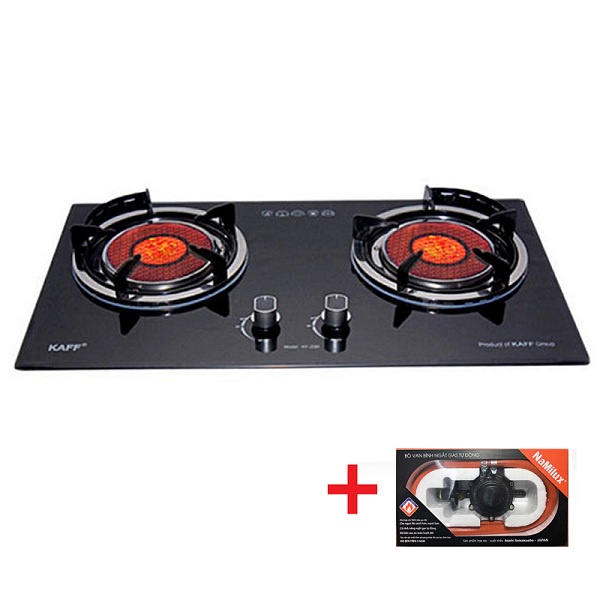 Bếp gas âm hồng ngoại Kaff KF-206I + Bộ van ngắt gas tự động NAMILUX 345S
