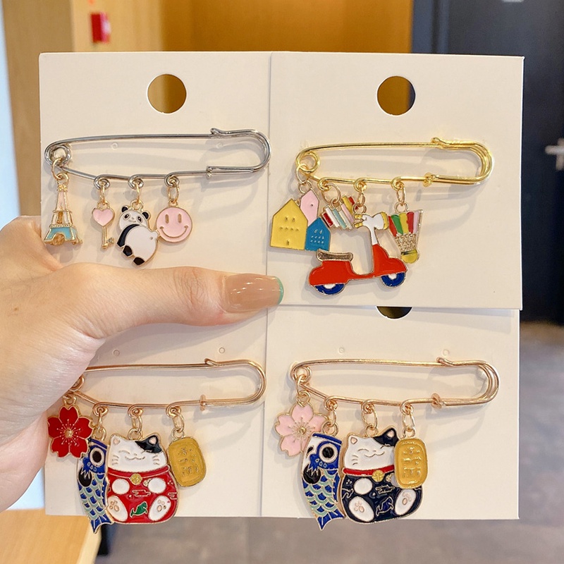 Trâm cài áo hình hoạt hình xinh xắn thời trang cho nữ