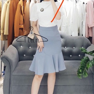⚡️BÁN SỈ⚡️Chấn váy đuôi cá 2 màu đen, xanh tàn