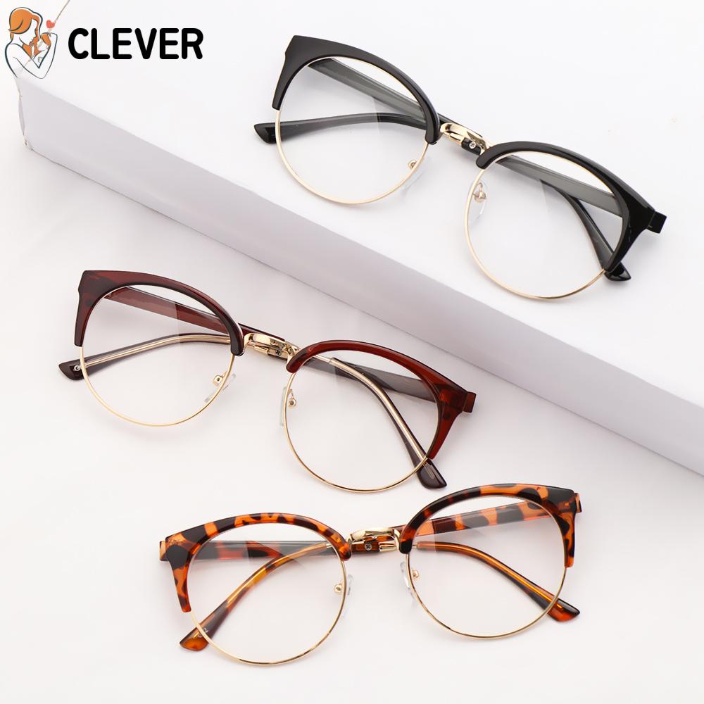 CLEVER Fashion Retro Spectacles Frames Anti-fatigue Eyewear Optical Glasses Men Women Computer Clear Lens Vintage Eyeglasses/Multicolor