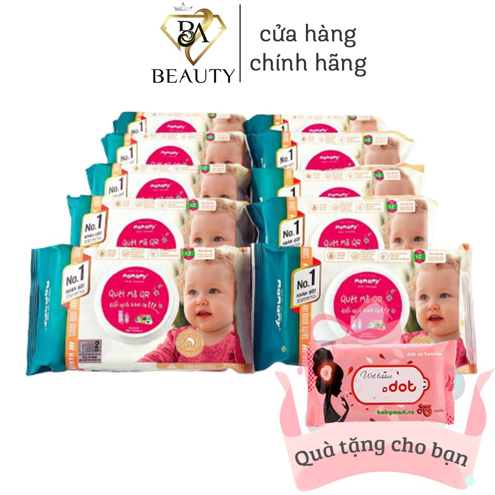 Combo 24 gói  khăn ướt Mamamy lau người cho bé không gây kích ứng, khăn giấy ướt am toàn cho bé