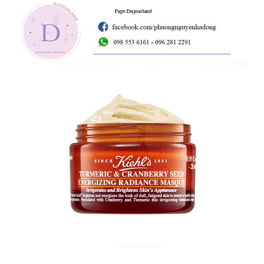 (Có bill) Mặt nạ Nghệ Kiehl’s Tumeric and Cranberry Seed Mask