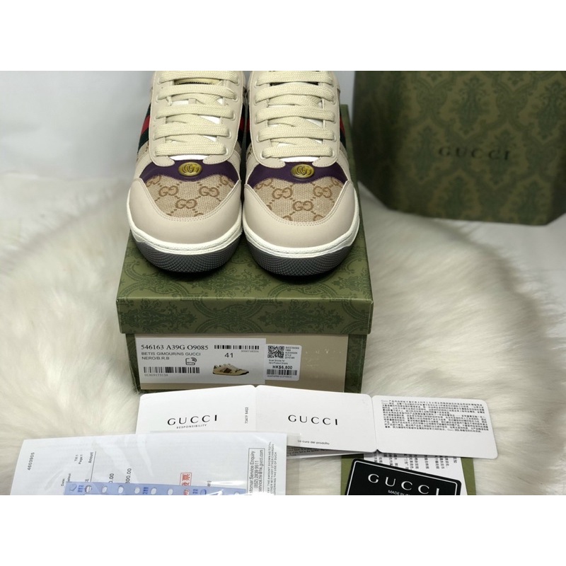 Giày G.UCCI NÂU DA NỈ