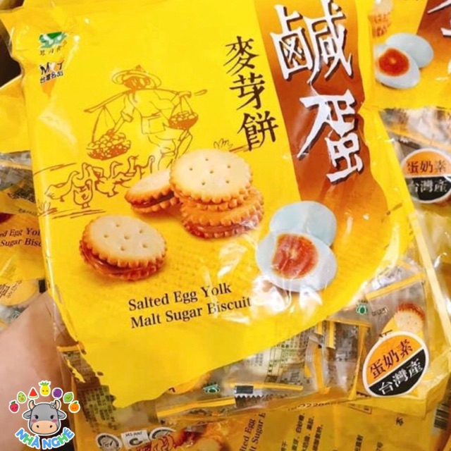 BÁNH QUY TRỨNG MUỐI ĐÀI LOAN BỊCH 500G