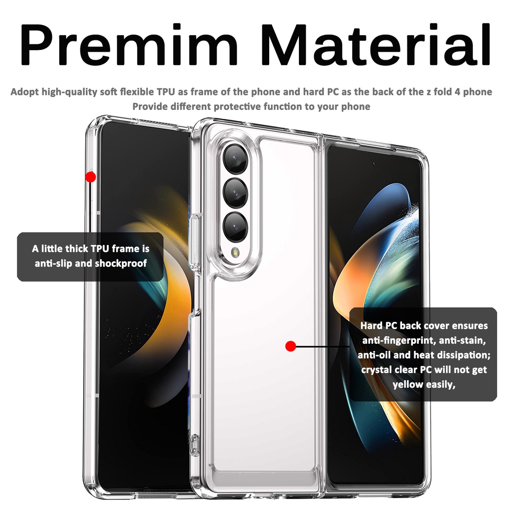 Ốp Điện Thoại TPU Mềm Trong Suốt Chống Sốc Cho Samsung Galaxy Z Fold 4 Fold 4 Z Fold4 Samusung