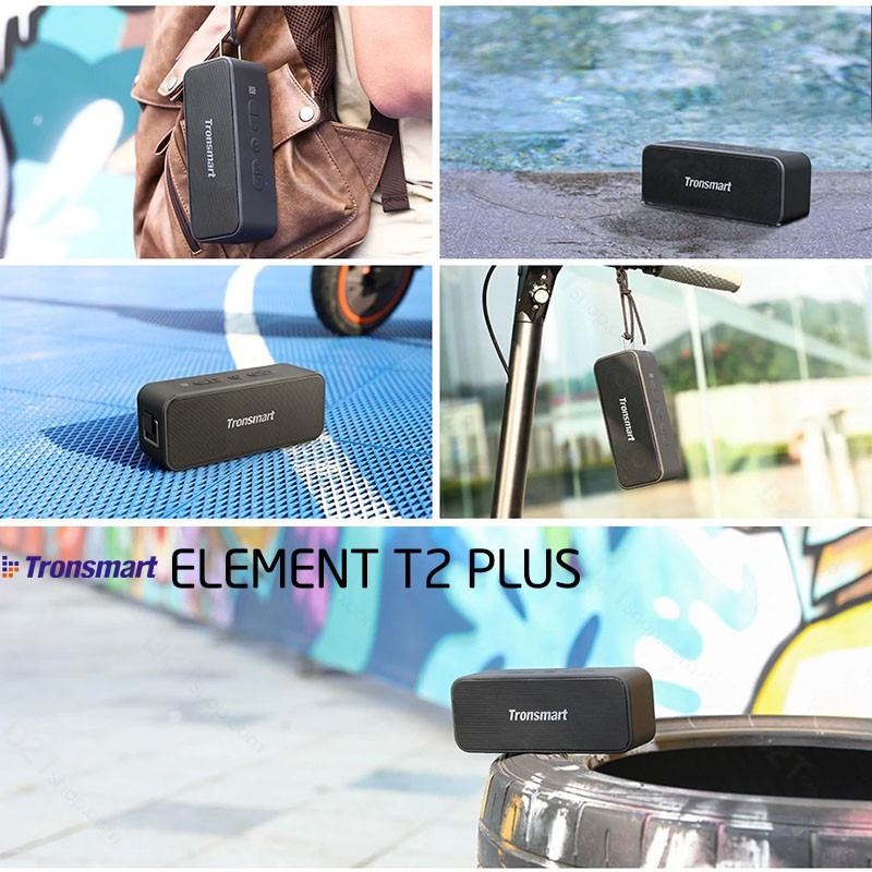 Tronsmart Element T2 Plus | BẢN NÂNG CẤP | Loa bluetooth 5.0/NFC, công suất 20W, kháng nước IPX7, 24 giờ hoạt động