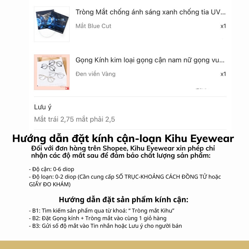 Tròng kính cận chống xước, chống va đập tặng kèm khăn lau và hộp đựng kính chuyên dụng KiHu Eyewear