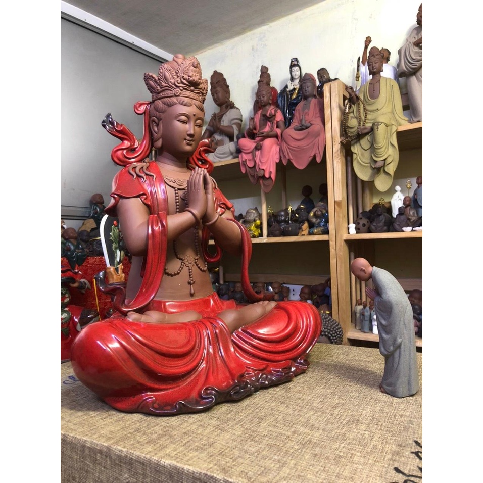 TƯỢNG QUAN ÂM CHÚC PHÚC CỠ LỚN TRANG TRÍ DECOR NHÀ CỬA KHÔNG GIAN THIỀN TỊNH, PHÒNG TRÀ TIỂU CẢNH PHỐI LŨA