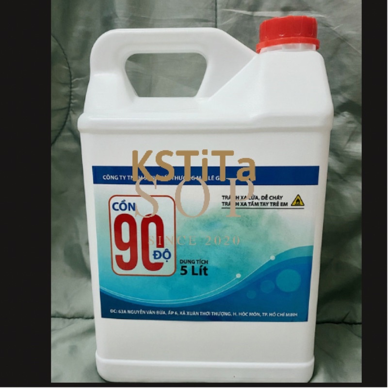 5 lit cồn 90 độ CN tẩy rửa giá rẻ tặng kèm vỏ chai xịt siêu tiết kiệm