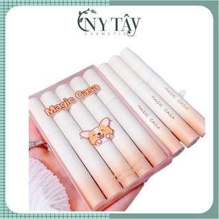 Set 5 son kem lì cáo xinh Magic Casa - son nội địa trung