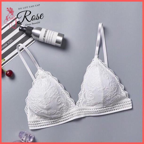 Áo Lót Nữ Áo Bra Ren Mềm Mút Mỏng KHÔNG GỌNG - Rose 7311