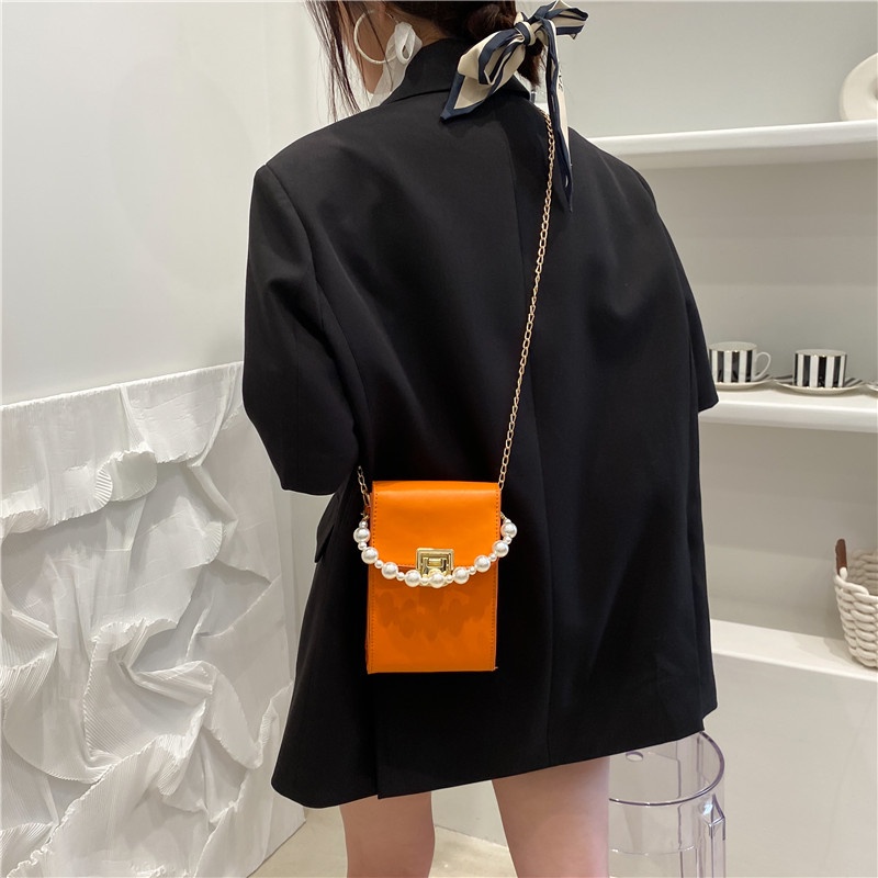 Túi đeo chéo IELGY dây quai xích cho nữ đựng điện thoại