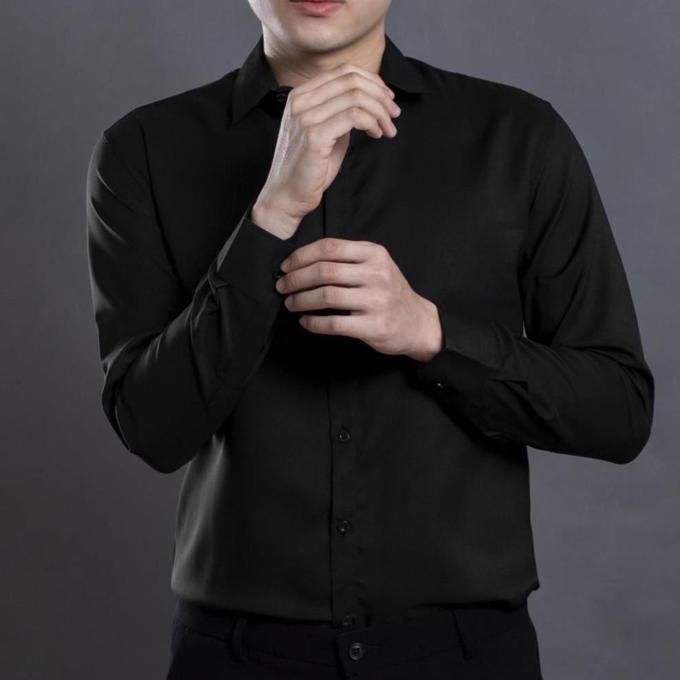 Áo sơ mi trơn dài tay ôm body 4Y5 , không nhăn, có size 4x,5xl | BigBuy360 - bigbuy360.vn