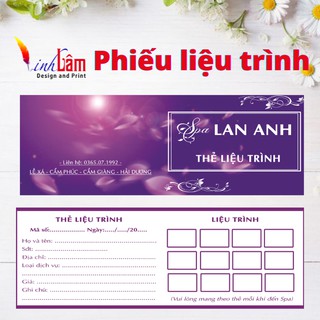 COMBO 300C PHIẾU LIỆU TRÌNH SPA GIÁ RẺ THEO YÊU CẦU