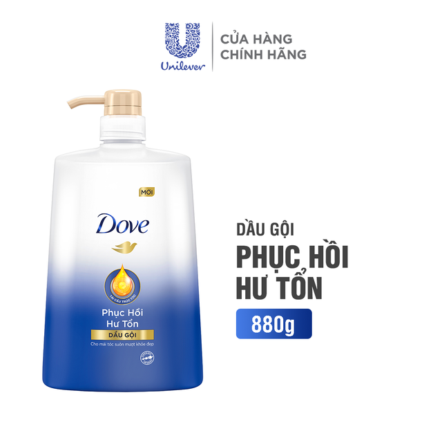 Dầu gội Dove Phục hồi hư tổn 880g