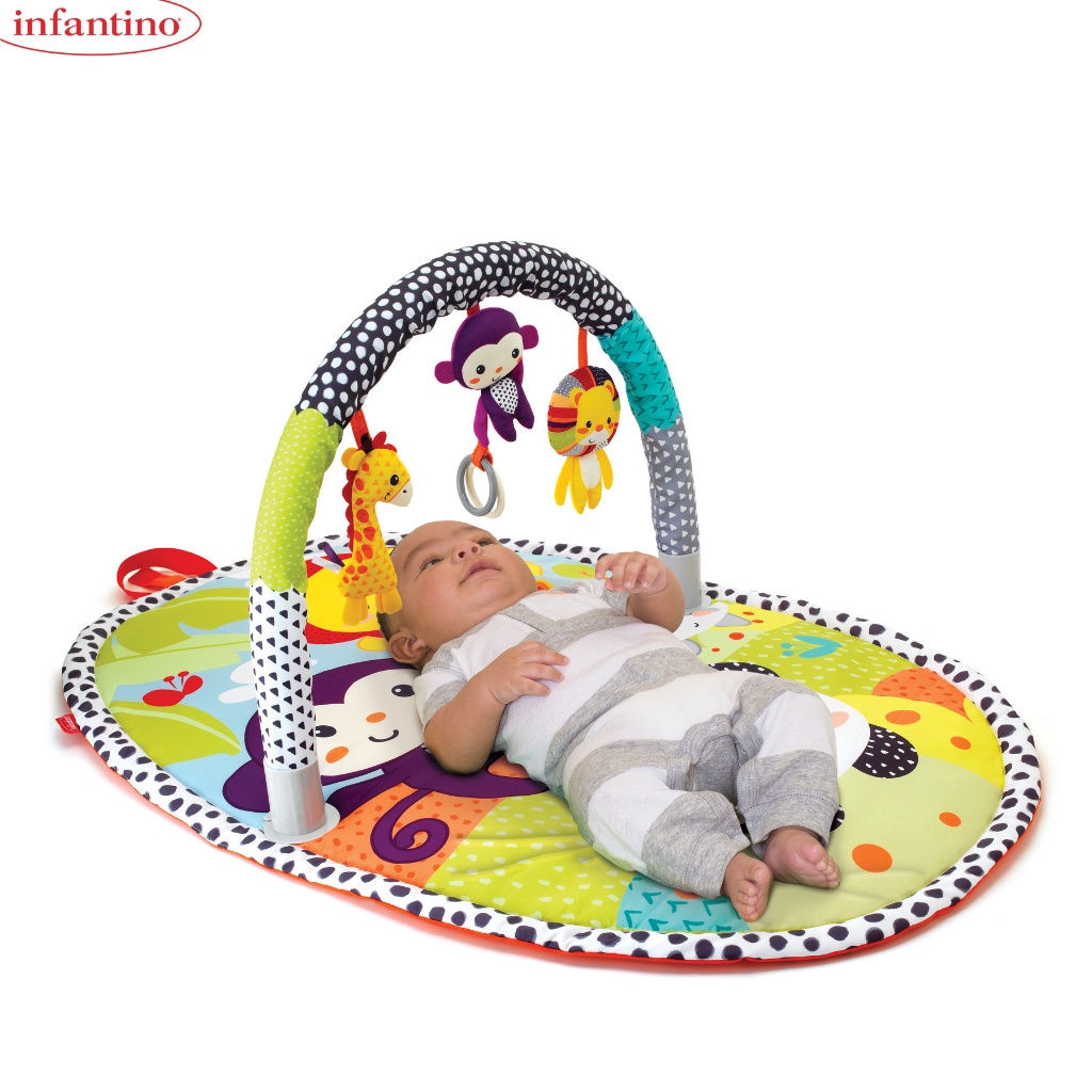 Thảm Chơi Vận Động Hình Khu Vườn INFANTINO Dành Cho Bé Sơ Sinh Giúp Kích Thích 4 Giác Quan Và Kỹ Năng Vận Động Size To