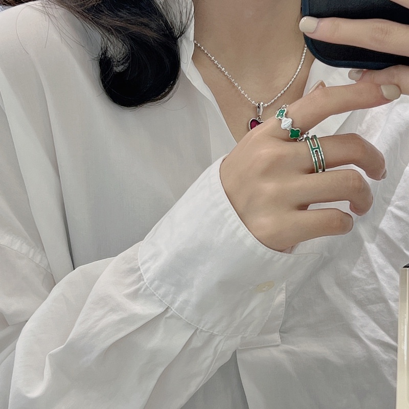 Hàng Mới Về [Hàng Mới Về] Nhẫn Đơn Họa Tiết Quả Bơ Thời Trang Phong Cách Hàn Quốc