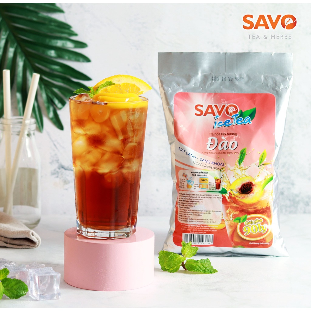 Trà Đào Hòa Tan SAVO  - Túi 800g