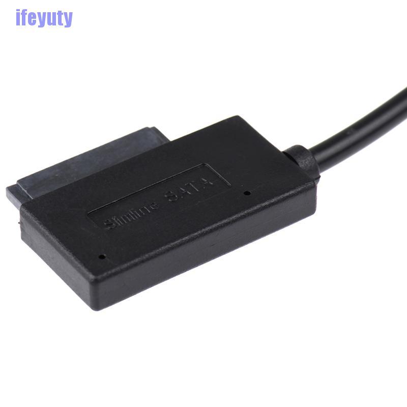 Dây Cáp Chuyển Đổi Usb 2.0 Sang Sata 7 + 6 13pin Cho Laptop Cd Dvd Rom