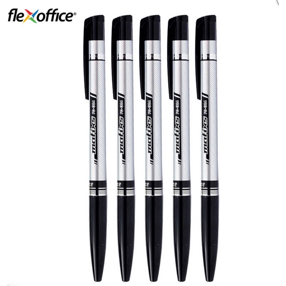1 hộp 20 bút bi Thiên Long 024, nét viết to và đậm, mực ra trơn đều,vừa phải, không đọng mực nhiều ở đầu bi