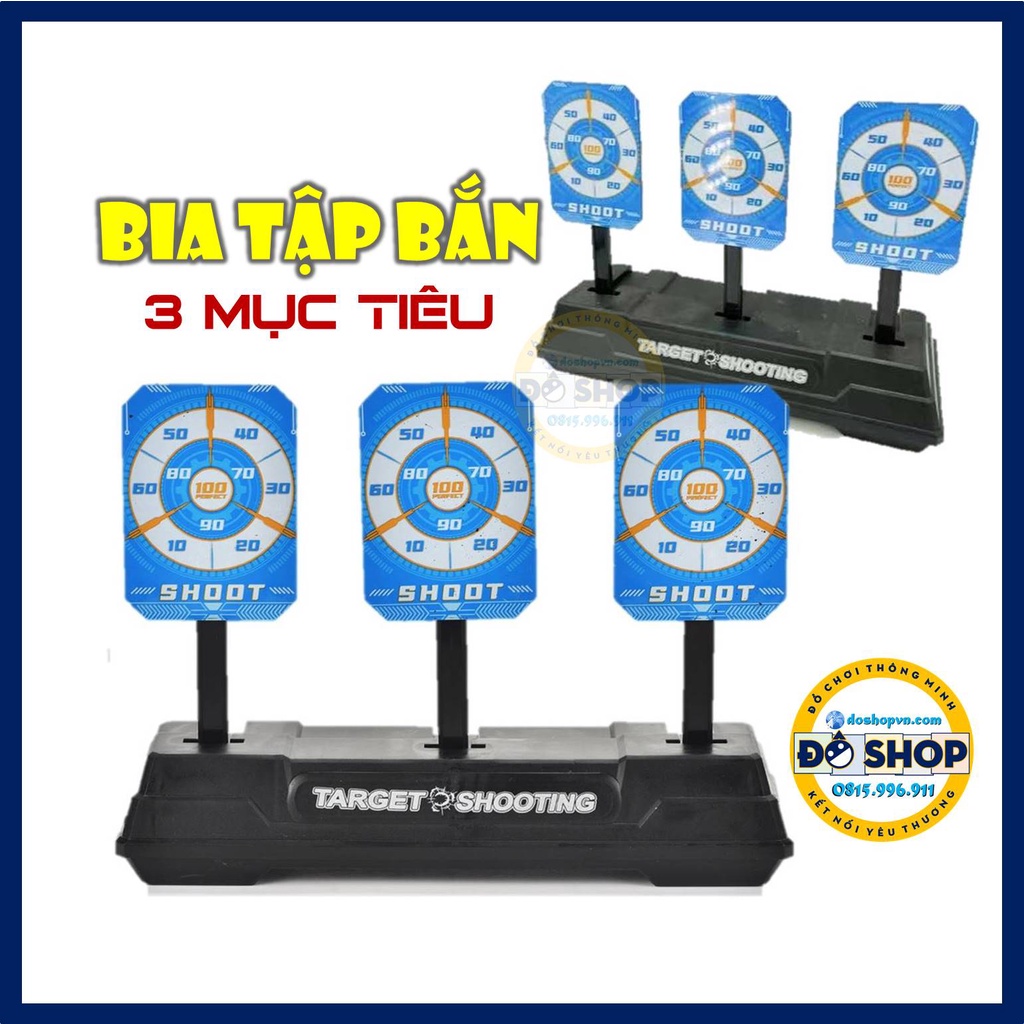 Bia Tập Bắn 3 Mục Tiêu - Phụ Kiện Đồ Chơi Nerf (Không Dùng Pin)