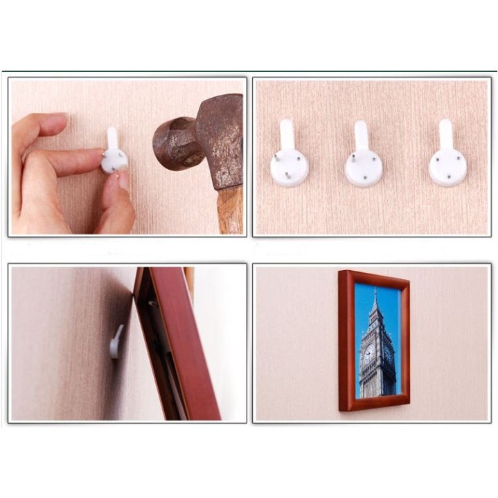 Đinh 3 chân treo khung tranh, ảnh, gương không cần khoan tường, làm trong 1 giây