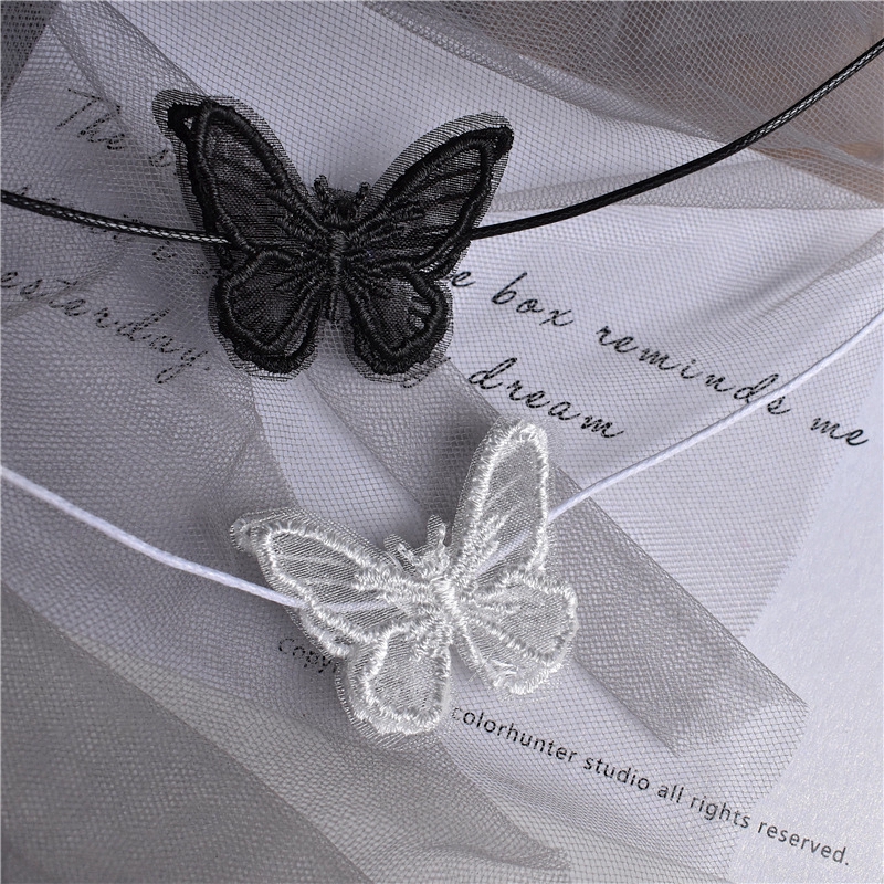 BUTTERFLY BUTTERFLY vòng cổ Mặt Bướm Đính Đá Sang Trọng Cho Nữ