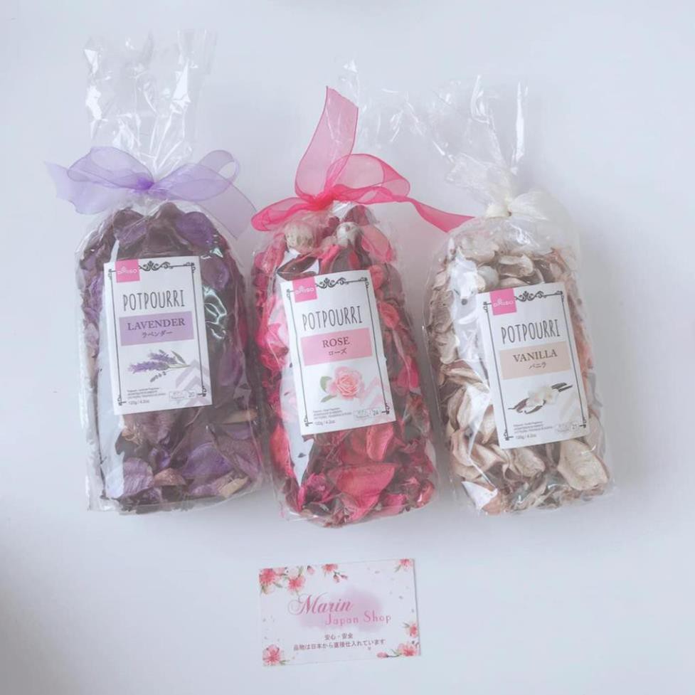 Sáp hoa khô thơm tinh dầu hương hoa hồng , oải hương lavender , vanilla Potpourri siêu thơm Nhật Bản