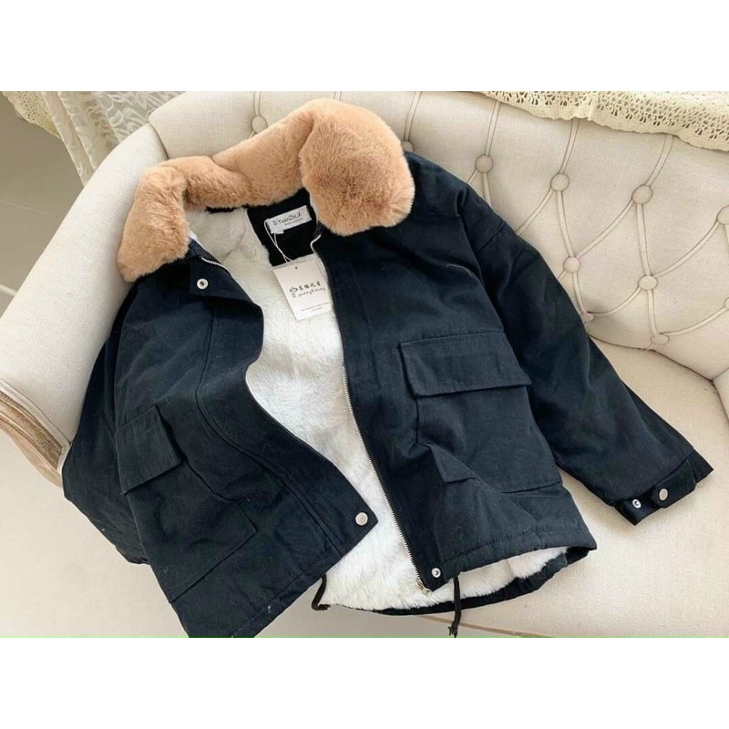 ÁO KAKI LÓT LÔNG NỮ HÀNG XUẤT DÀY ĐẸP, LÔNG ẤM TOÀN THÂN | BigBuy360 - bigbuy360.vn