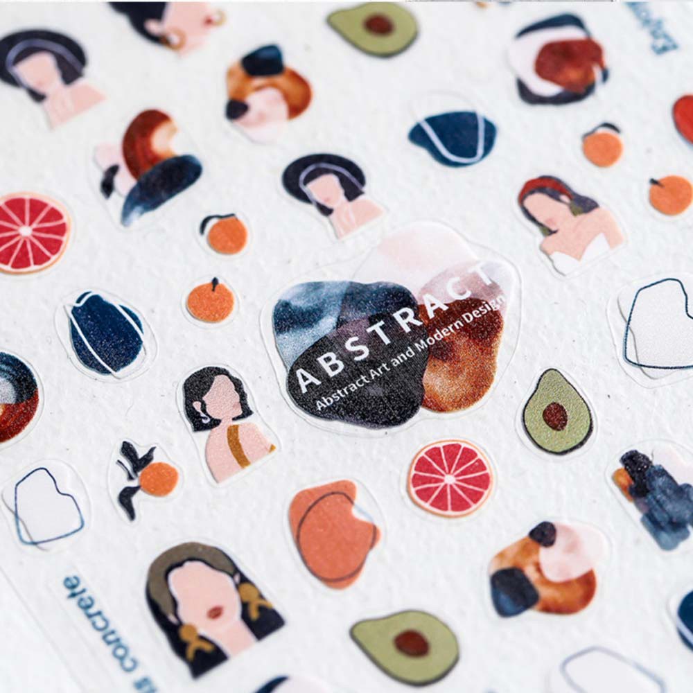 [Hàng mới về] Miếng dán móng tay tùy chọn họa tiết 3d siêu mỏng chất lượng cao