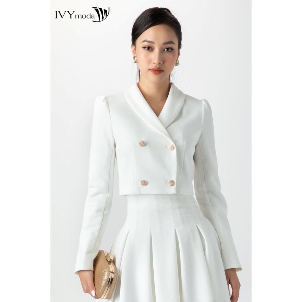 Áo vest croptop nữ 4 khuy IVY moda MS 67M7103
