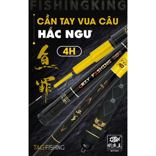 Cần Tay Vua Câu Hắc Ngư 4H - Carbon 40T kết hợp carbon 46T